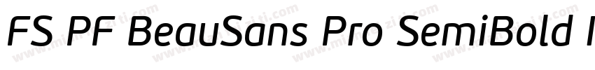 FS PF BeauSans Pro SemiBold Italic字体转换